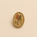English Oak Leaf & Acorn Petite Brooch | Nature-Inspired Gold Botanical Brooch