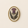 Scottish Thistle Brooch | Gold Botanical Flower Brooch